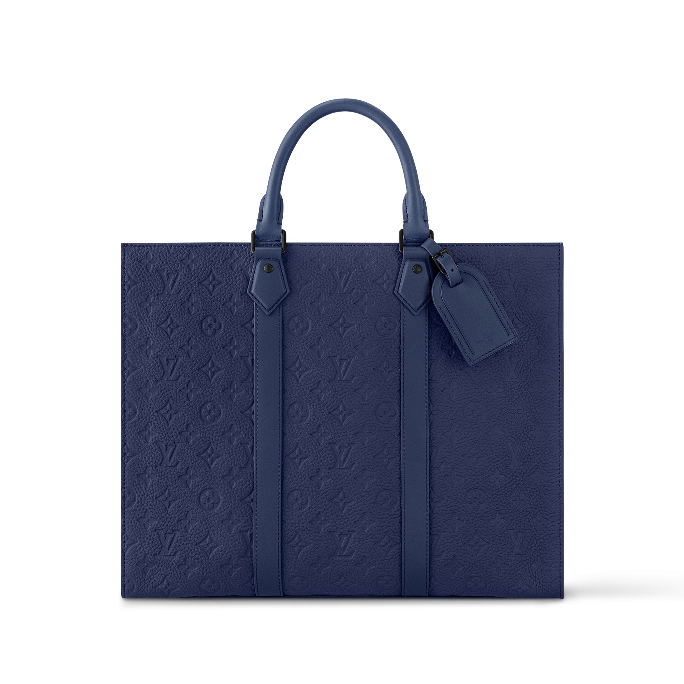 NIGO Louis Vuitton Sac Plat 24H Men's Blue Logo Letter Printed Cowhide Leather Tote Shoulder Bag Bags #nigo73586