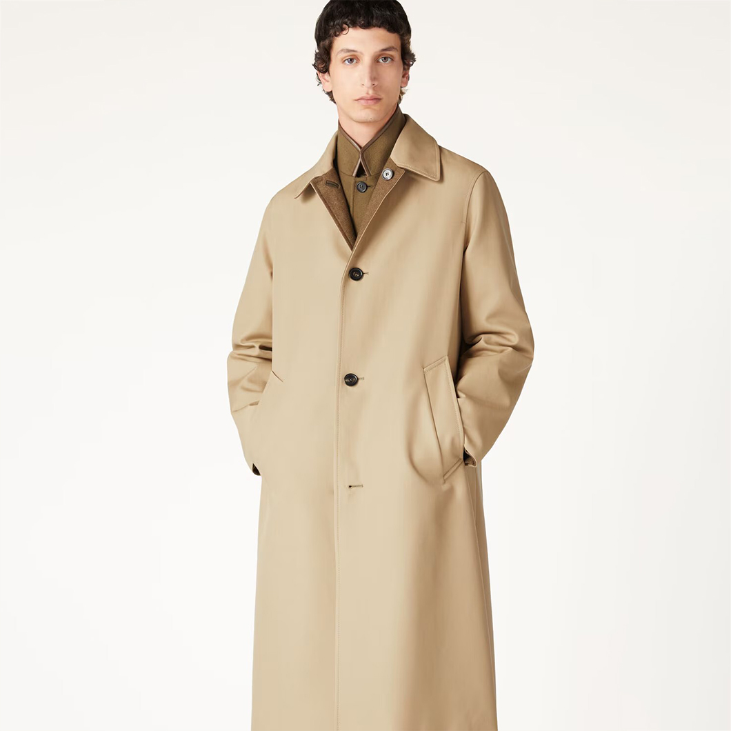 NIGO Loro Piana Men's Autumn And Winter Fashion Solid Color Yudaki Reversible Lacing Long Sleeve Loose Jacket Coat Ngvp #nigo9456