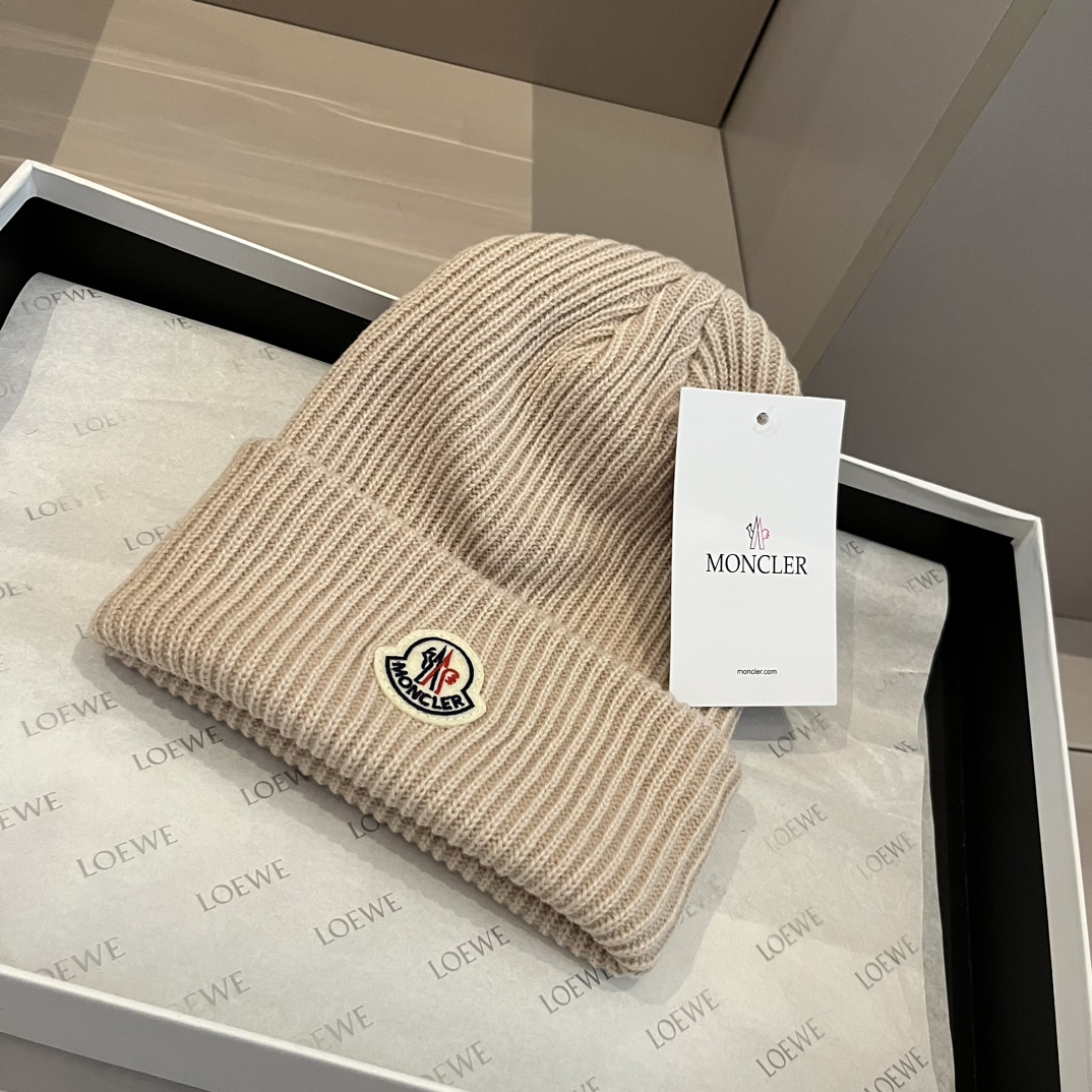 NIGO Moncler Men's Autumn and Winter Solid Color Fashion Simple Cashmere Pompom Hat Cap #nigo73622