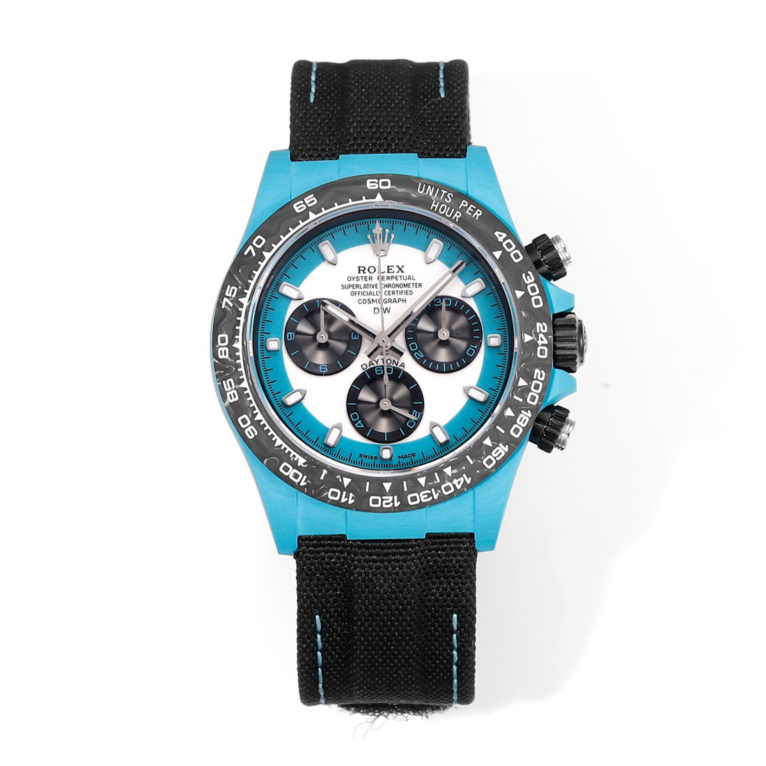 NIGO Rolex Men's Cosmo Chrono Daytona Mechanical Watch with Carbon Fiber Patterned Luminous Case #nigo73619