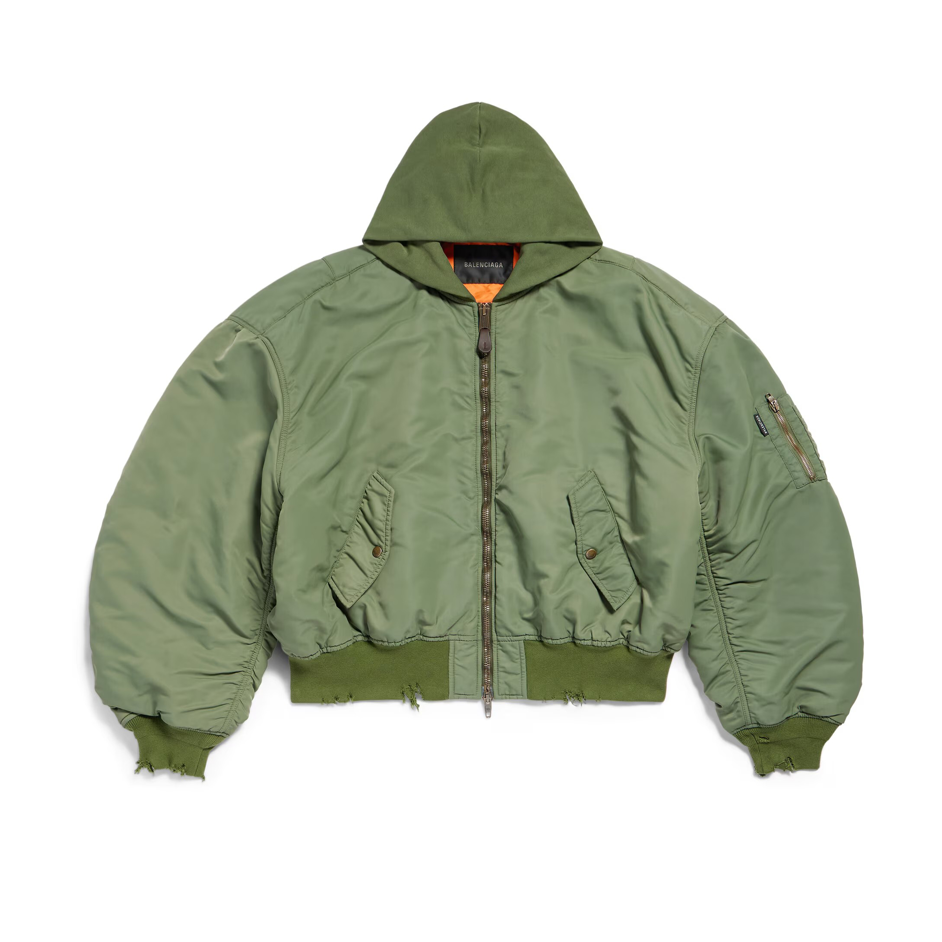 NIGO Balenciaga Men's Fall/Winter Dark Green Hooded Loose Zipper Long Sleeve Bomber Jacket Ngvp #nigo9465