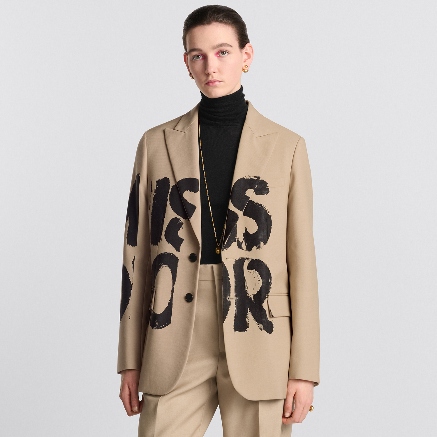 NIGO Dior Women's Spring and Autumn Logo Graffiti Pattern Single Breasted Blazer Long Sleeve Jacket #nigo73657