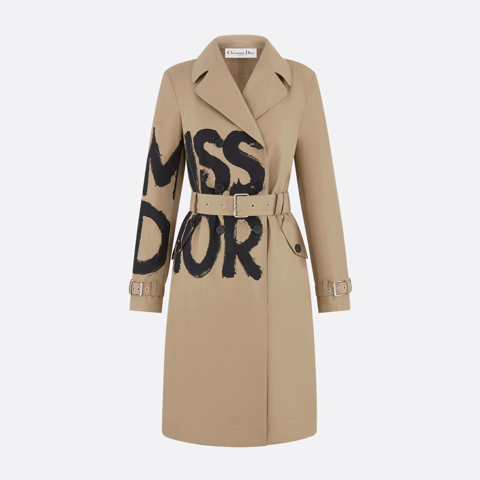 NIGO Dior Women's Spring Autumn Logo Graffiti Pattern Single Breasted Long Coat Jacket #nigo73642