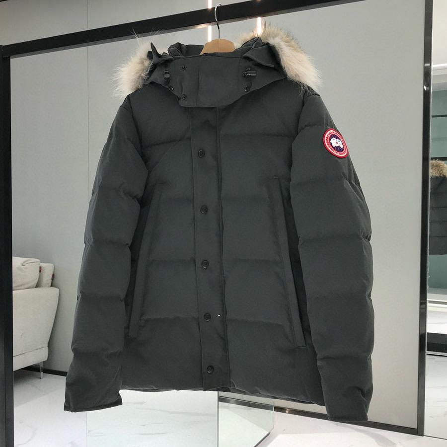 NIGO Canada Goose Men's Fall and Winter Ski Season Fit Parker Coat Solid Color Zipper Long Sleeve Puffer Down Jacket #nigo73676
