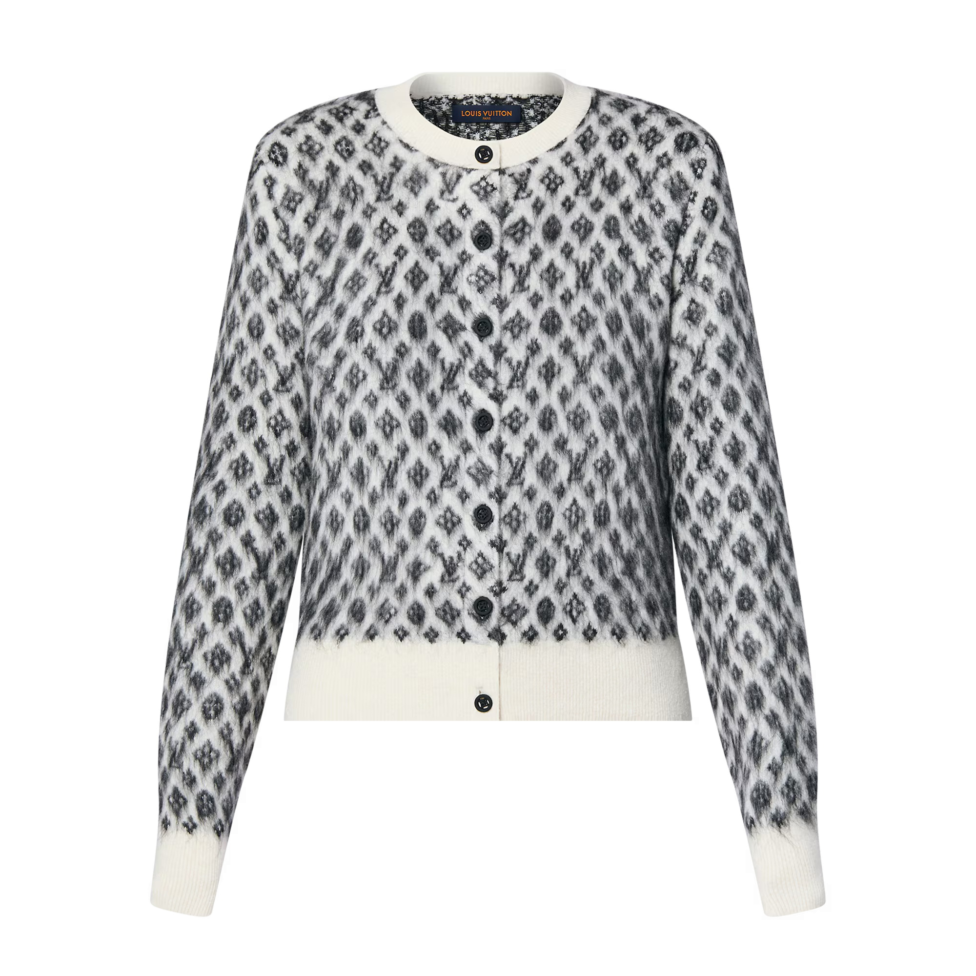 NIGO Louis Vuitton Women's Spring and Autumn Floral Button Hollow Ribbed Round Neck Single Breasted Long Sleeve Knit Sweater Jacket #nigo73668