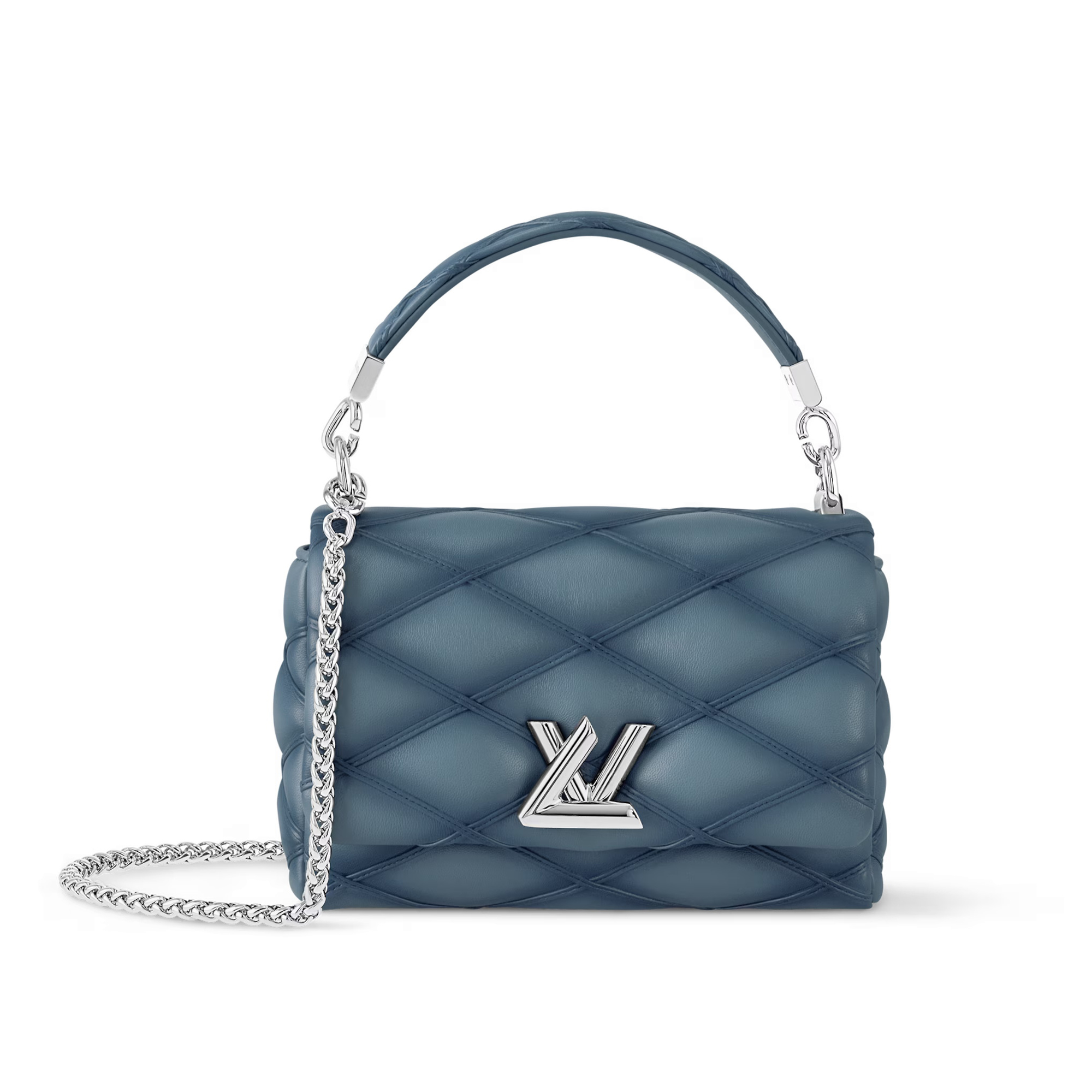 NIGO Louis Vuitton GO-14 Women's Solid Color Detachable Shoulder Strap Button Lock Closure Lambskin Shoulder Slant Handbag Bag Bags #nigo73689