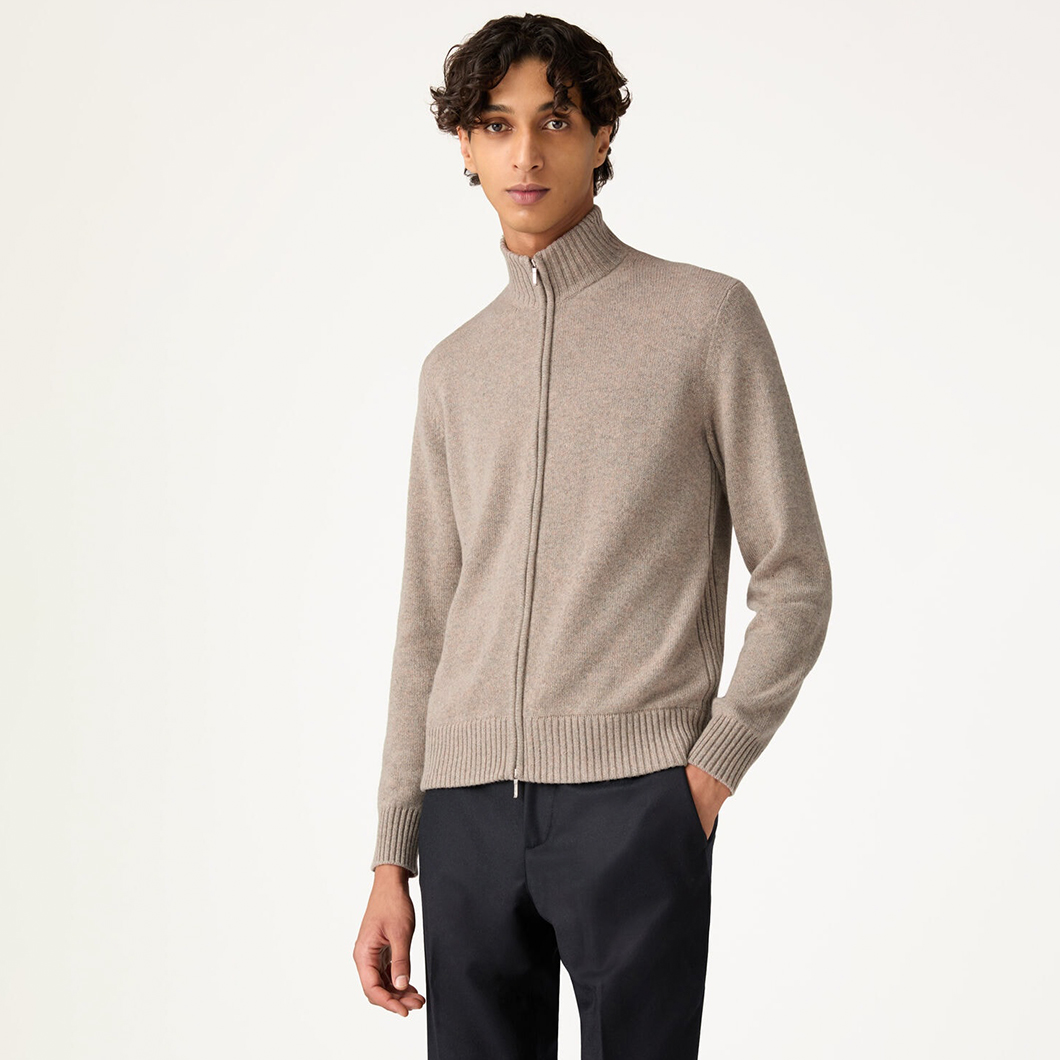 NIGO Loro Piana Men's Spring And Autumn Fashion Parksville Long Sleeve Solid Color Zipper Casual Cashmere Aviator Jacket Ngvp #nigo9482