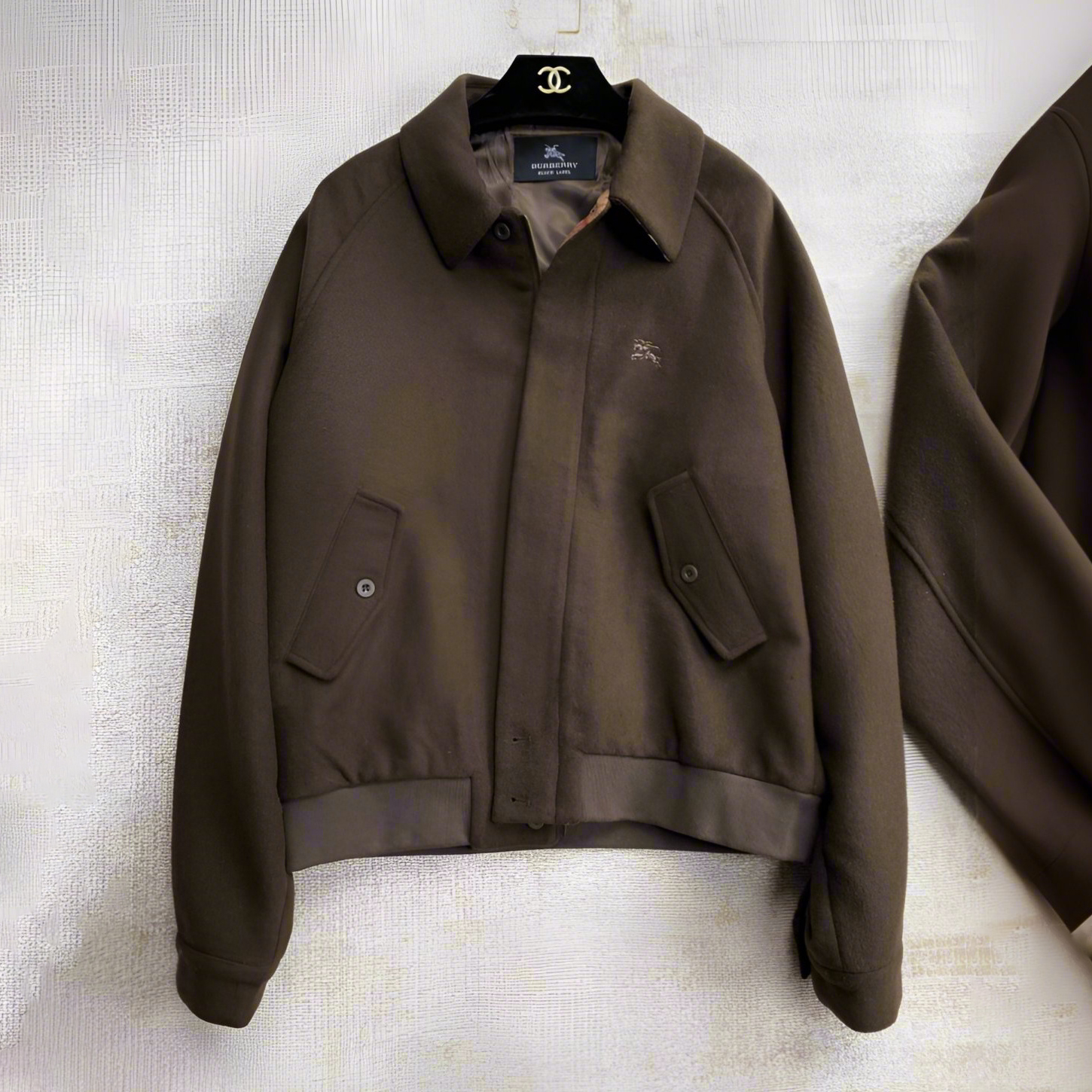 NIGO Burberry Men's Autumn and Winter Solid Color Wool Zipper Long Sleeve Jacket #nigo73711