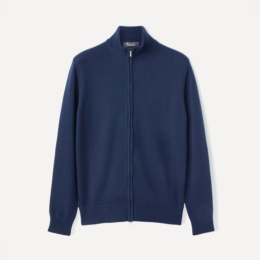 NIGO Loro Piana Men's Spring And Autumn Fashion Parksville Long Sleeve Solid Color Zipper Casual Cashmere Aviator Jacket Ngvp #nigo9482