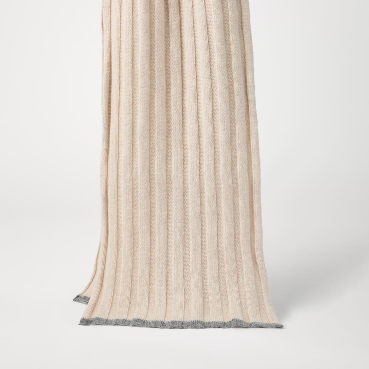 NIGO Brunello Cucinelli Men's Fashion Ribbed Knit Cashmere Casual Solid Color Scarf Ngvp #nigo9483