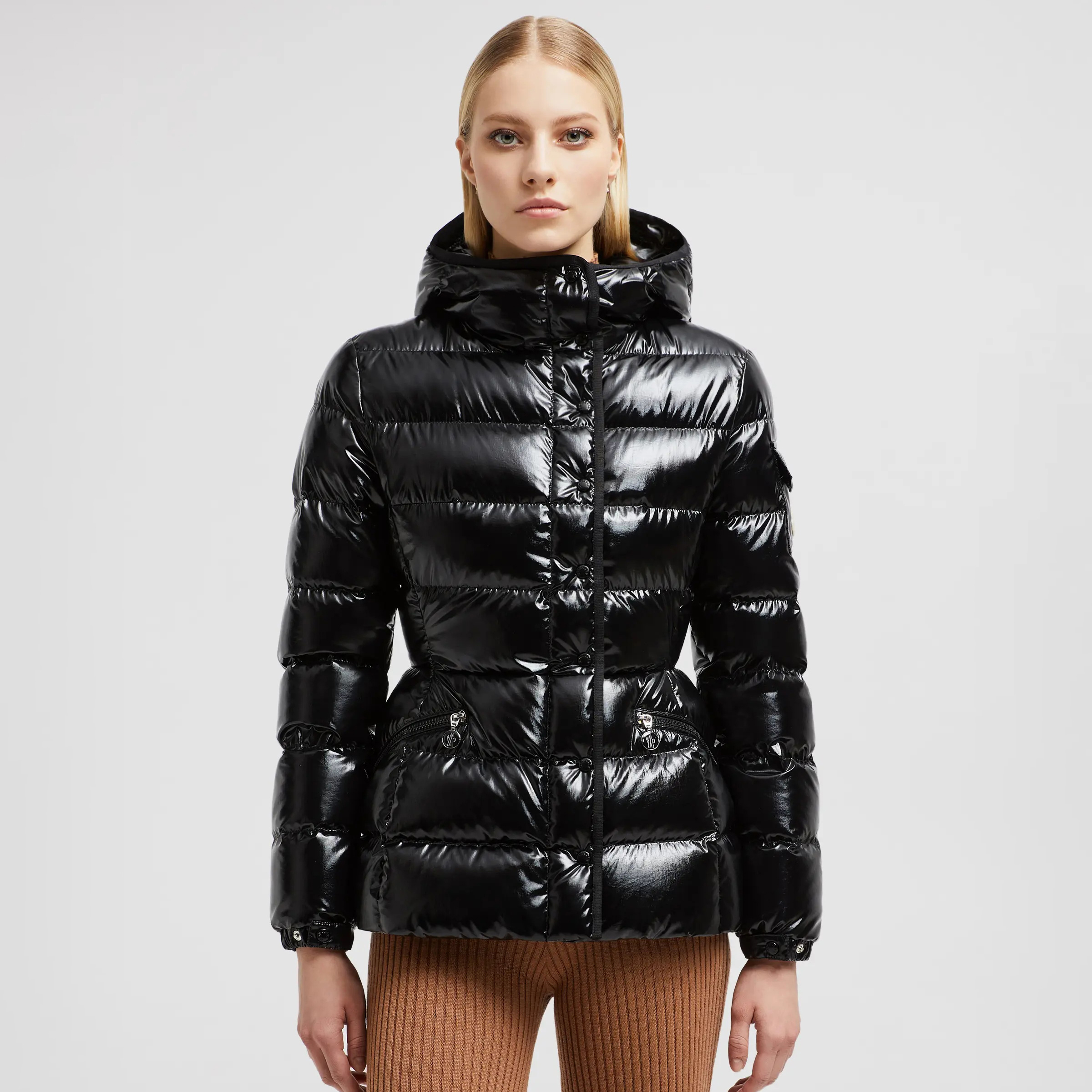 NIGO Moncler Women's Fall/Winter Solid Color Hooded Zipper Long Sleeve Puffer Down Jacket #nigo73721