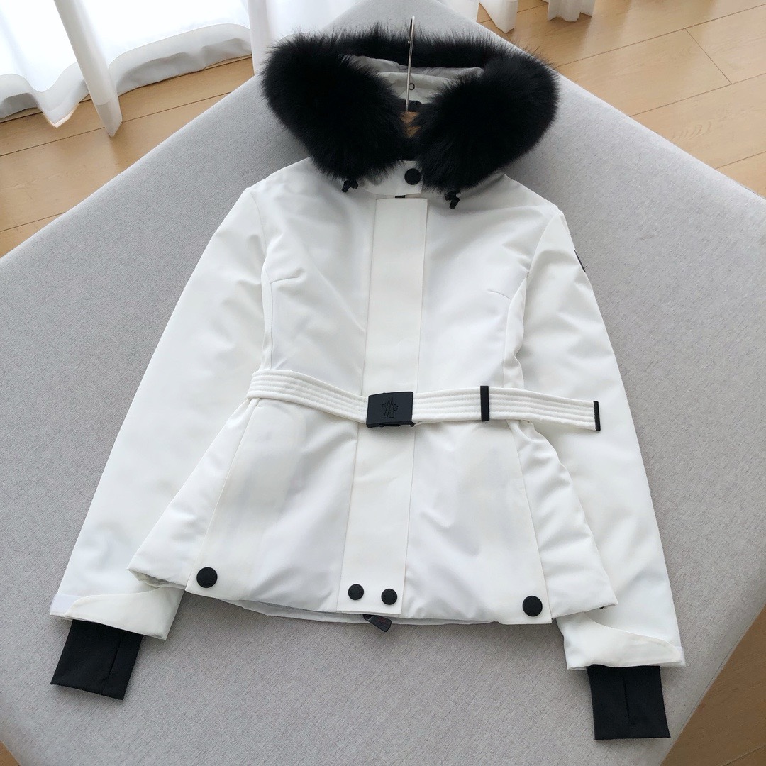 NIGO Moncler Women's Autumn and Winter Solid Color Hooded Waisted Long Sleeve Zipper Puffer Down Jacket #nigo73742