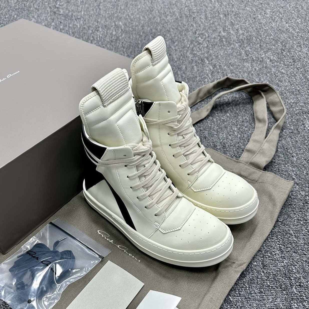 NIGO Rick Owens Classic Solid Color Leather High Top Lace Up Side Zipper Mens Womens Casual Fashion Hundred Couple Shoes #nigo73733