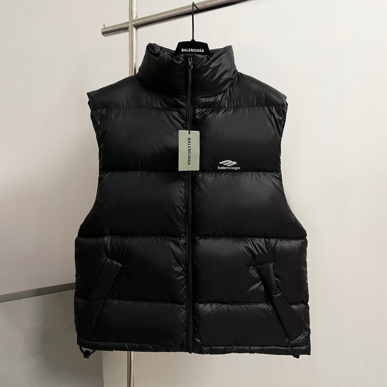 NIGO Balenciaga Men's And Women's Winter Black And White Zip 3b Sports Icon Ski Puffer Down Vest Jacket #nigo73744