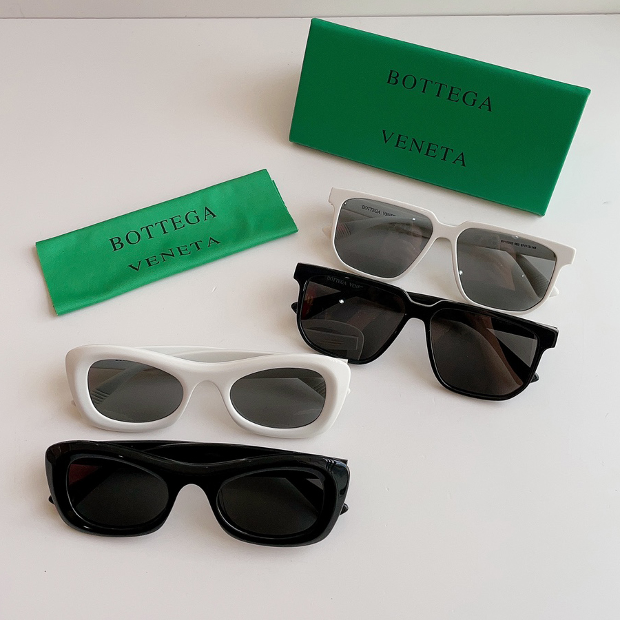 NIGO Bottega Veneta Women's Solid Color Logo Detail Irregular Shape Sunglasses Eyeglasses Glasses #nigo73746