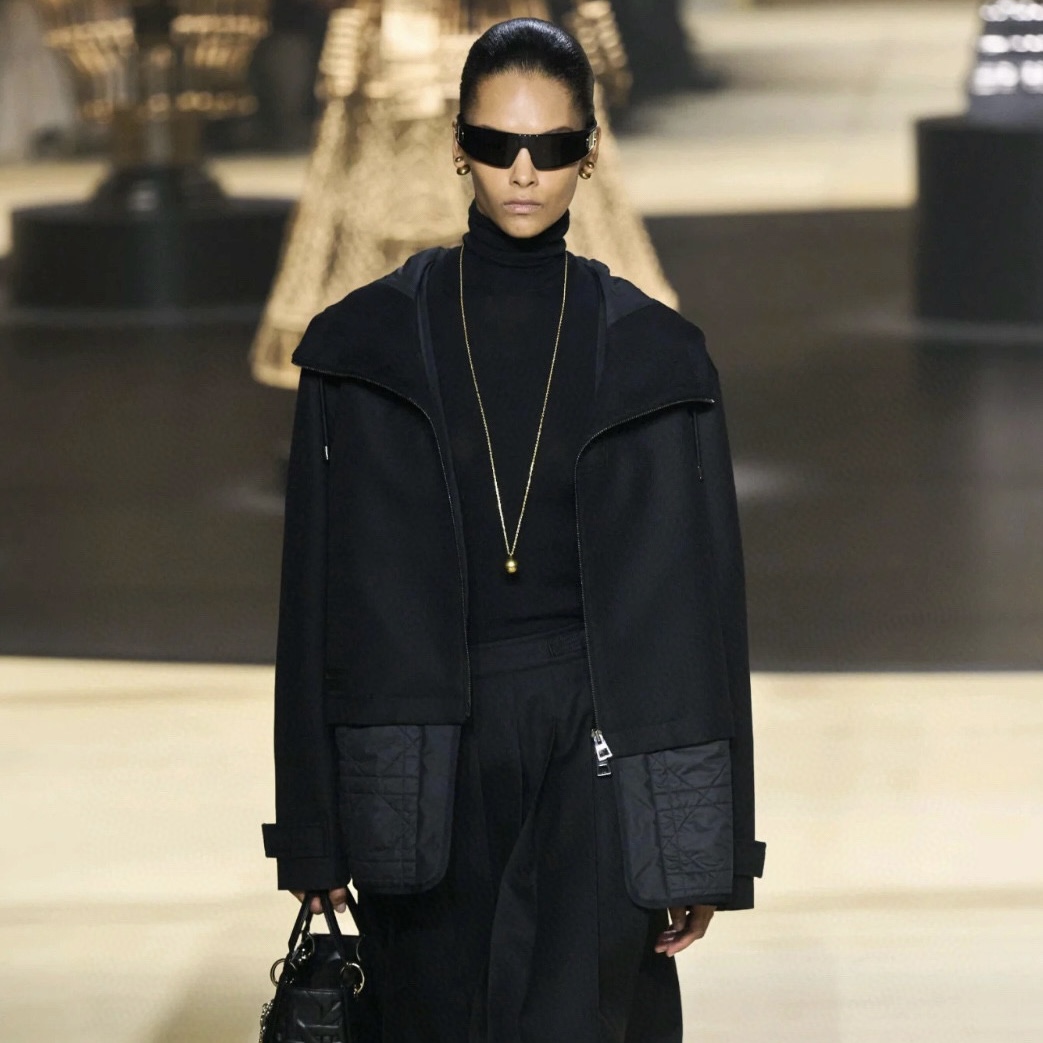 NIGO Dior Women's Spring And Autumn Plaid Zipper Drawstring Two-Piece Long Sleeve Solid Color Hooded Jacket Ngvp #nigo9496