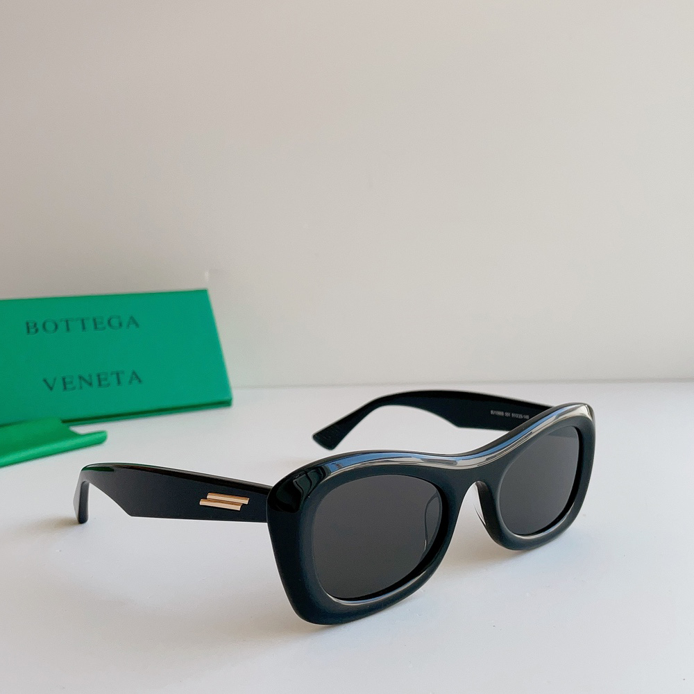 NIGO Bottega Veneta Women's Solid Color Logo Detail Irregular Shape Sunglasses Eyeglasses Glasses #nigo73746