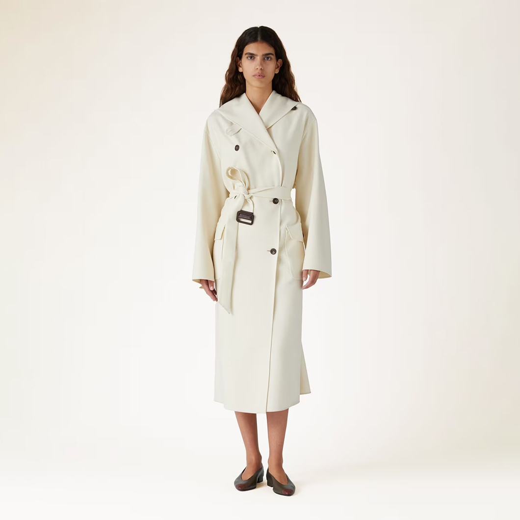 NIGO Loro Piana Women's Spring The Gift of Kings® Brivel Coat Solid Color Double Breasted Hooded Long Sleeve Jacket Ngvp #nigo9511