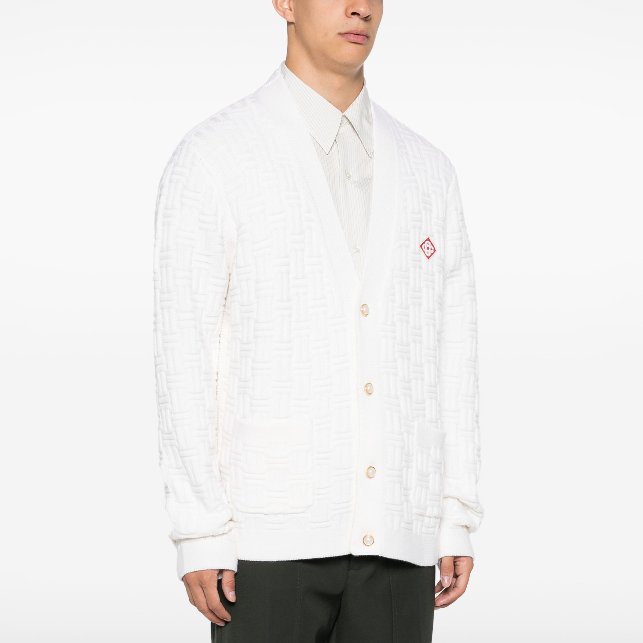 Nigo Casablanca Men's Spring And Fall Single Breasted Cozy Cardigan Knit Long Sleeved Sweater #nigo73766