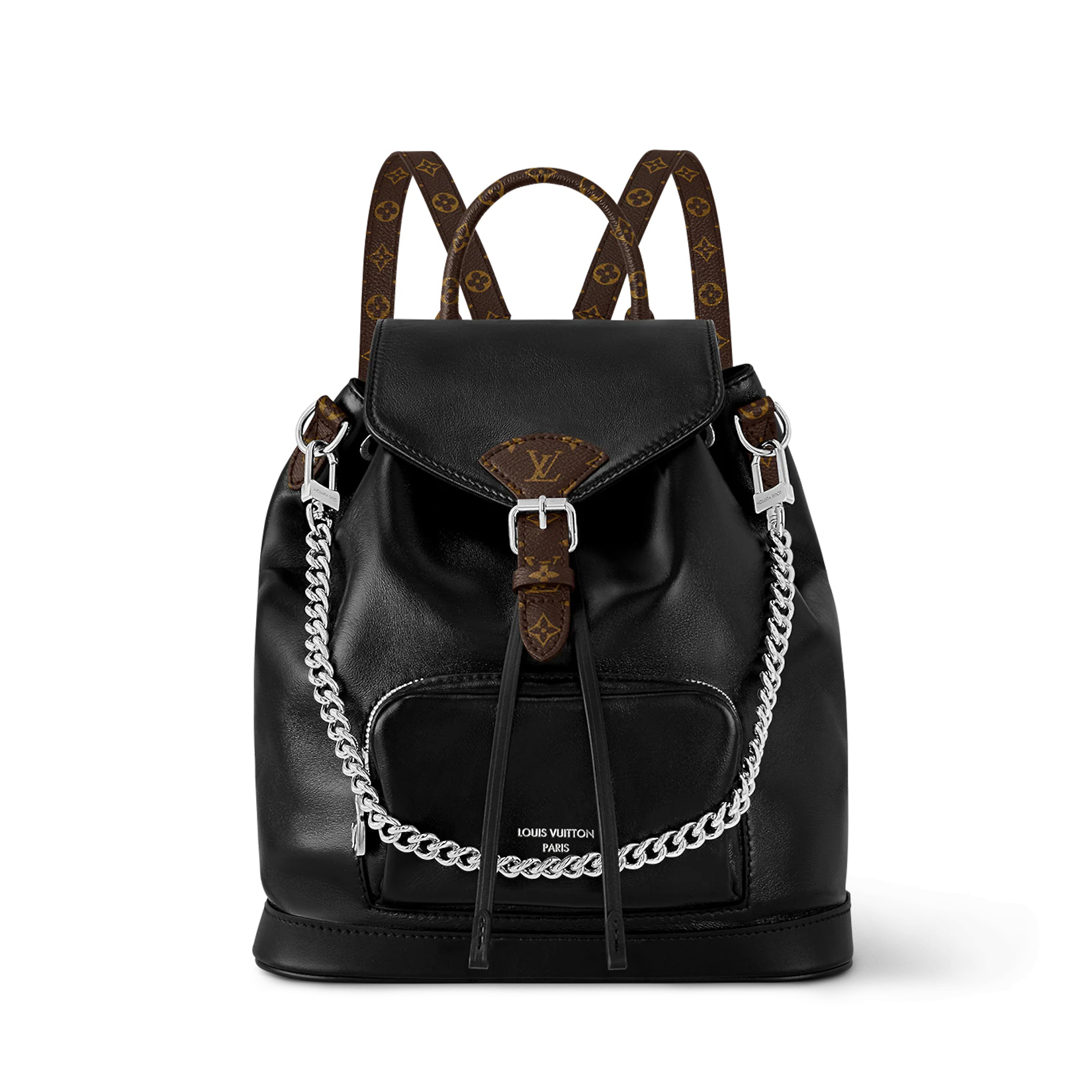 NIGO Louis Vuitton Women's Black Branded Logo Magnetic Buckle Closure Sheepskin Shoulder Bag Bags #nigo73777