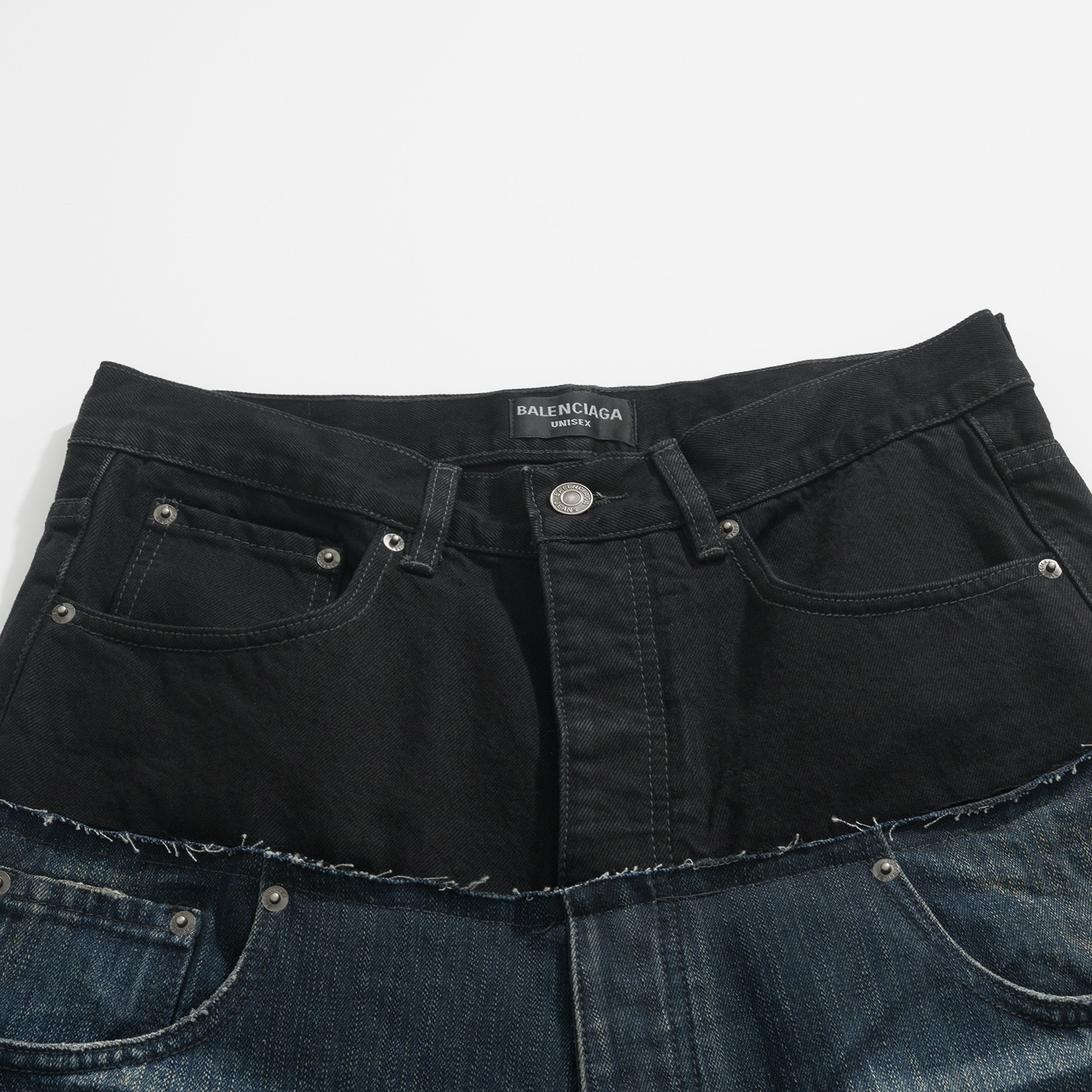 NIGO Balenciaga Men's Women's Four Seasons Button Solid Color Cotton Loose Denim Straight Leg Pants Ngvp #nigo9514