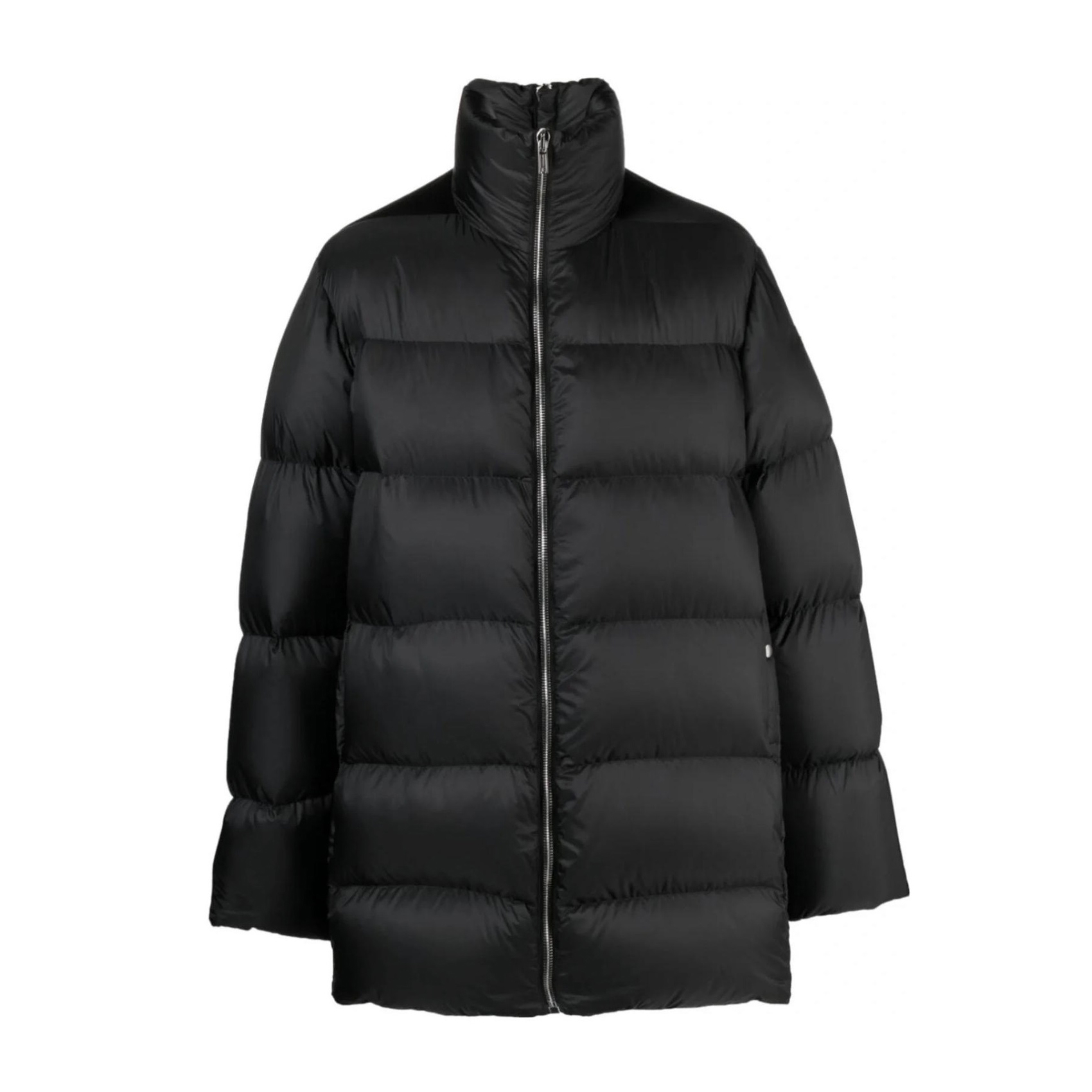 NIGO Moncler x Rick Owens Men's And Women's Winter Black Glossy Zipper Long Sleeve Puffer Down Jacket #nigo73786