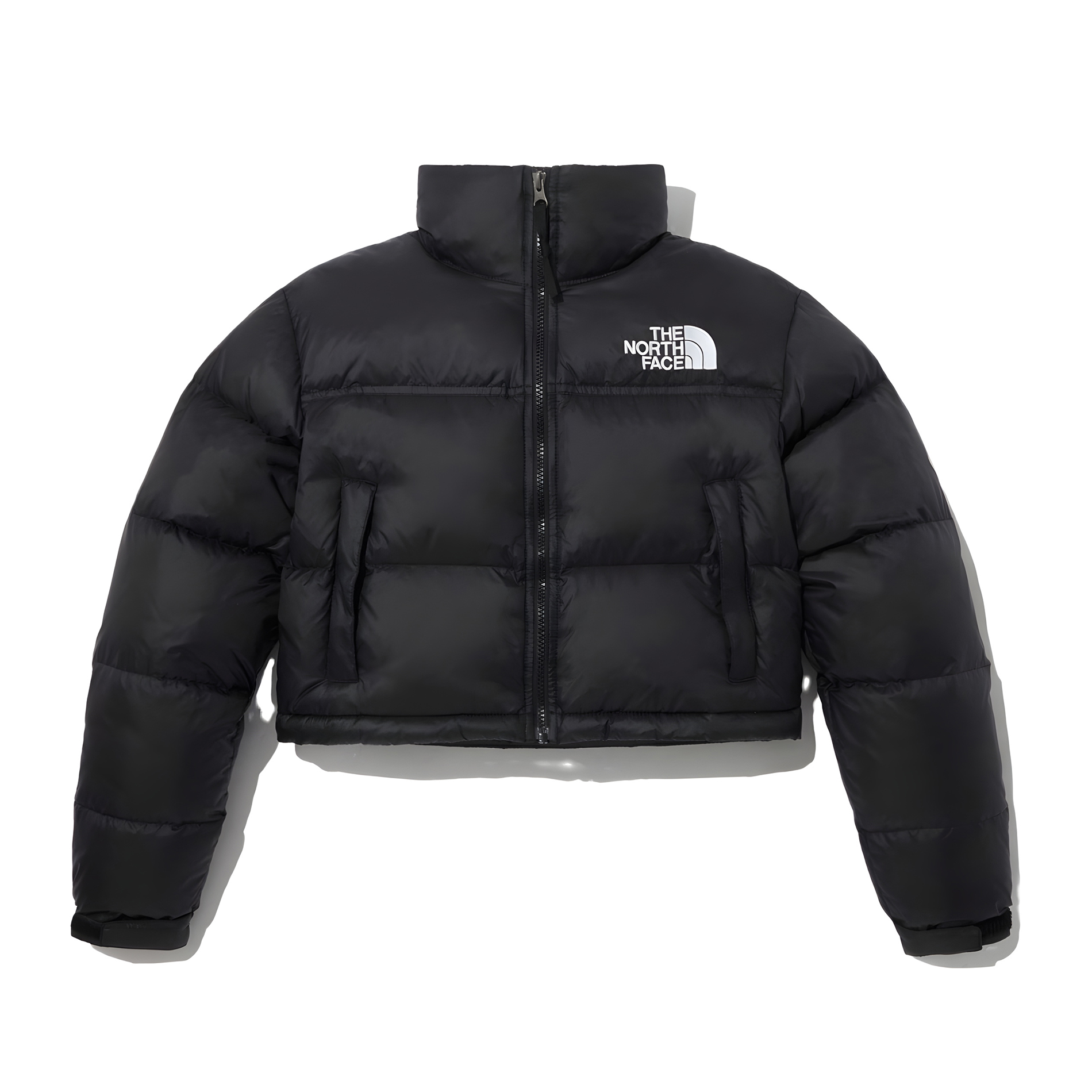NIGO The North Face Women's Fall and Winter Black Logo Embroidery Printed Standing Collar Zipper Long Sleeve Puffer Down Jacket #nigo73797