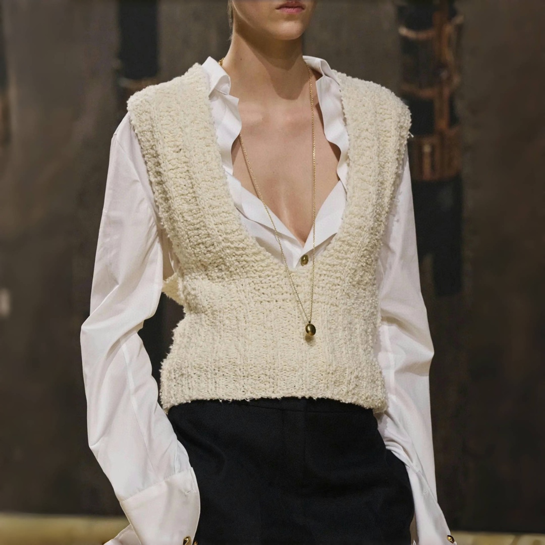 NIGO Dior Women's Summer Solid Color Slim V-Neck Pullover Knit Vest Top #nigo73794