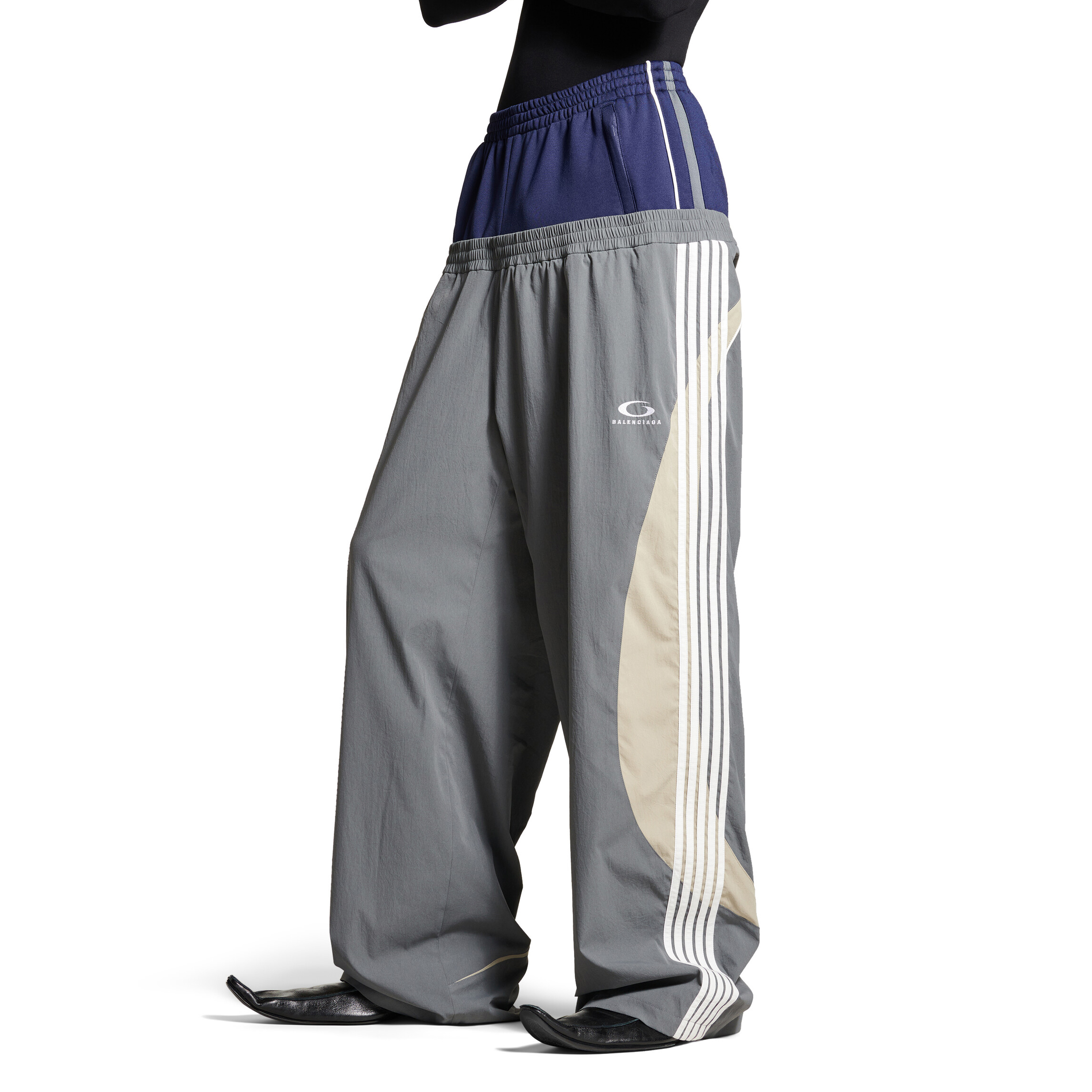 NIGO Balenciaga Men's And Women's Fall And Winter Splicing Loose Pockets Tight Waist Knit Loose Fit Sweatpants Pants #nigo73788