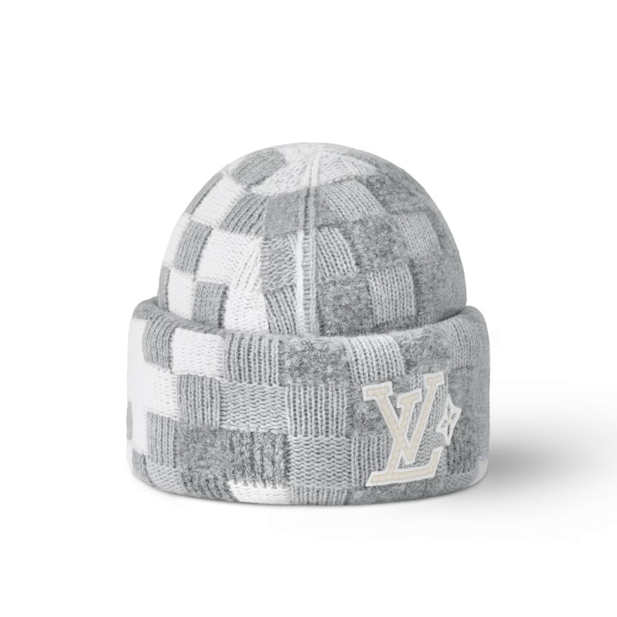 NIGO Louis Vuitton Men's and Women's Logo Embroidered Gray Sheep Wool Pom Pom Hat Cap Scarf #nigo73793