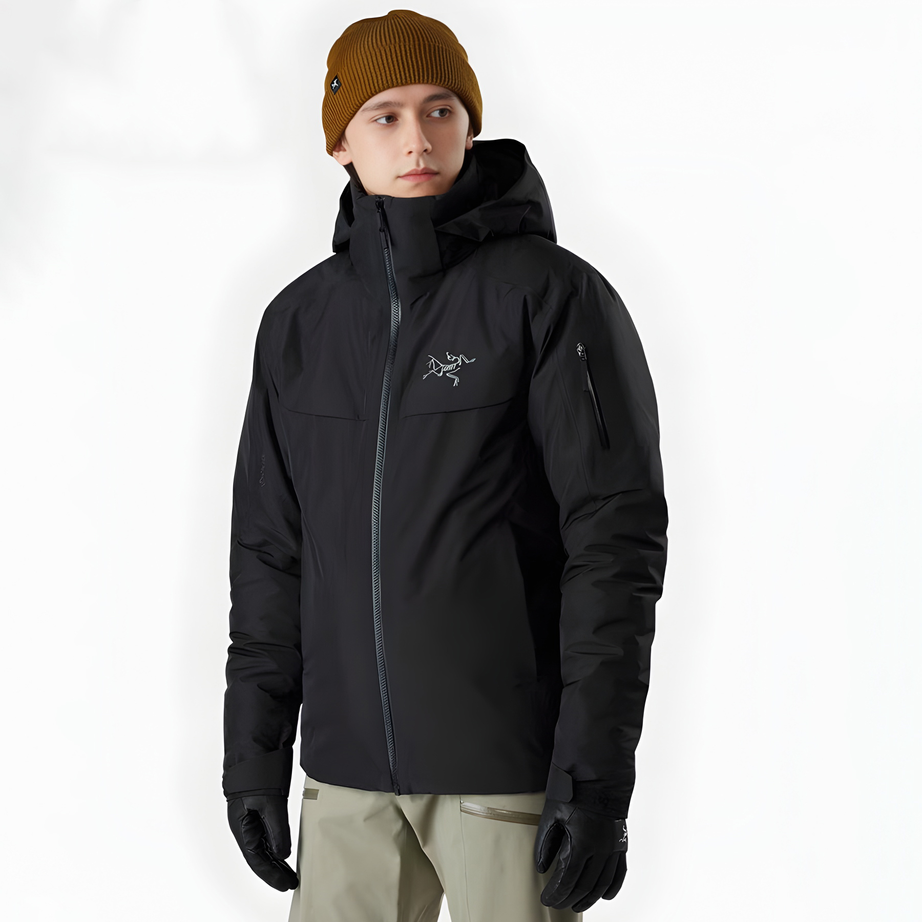 NIGO Arcteryx Men’s Autumn And Winter Solid Color Zipper Waterproof Windproof Long-Sleeved Hooded Puffer Down Jacket #nigo73813