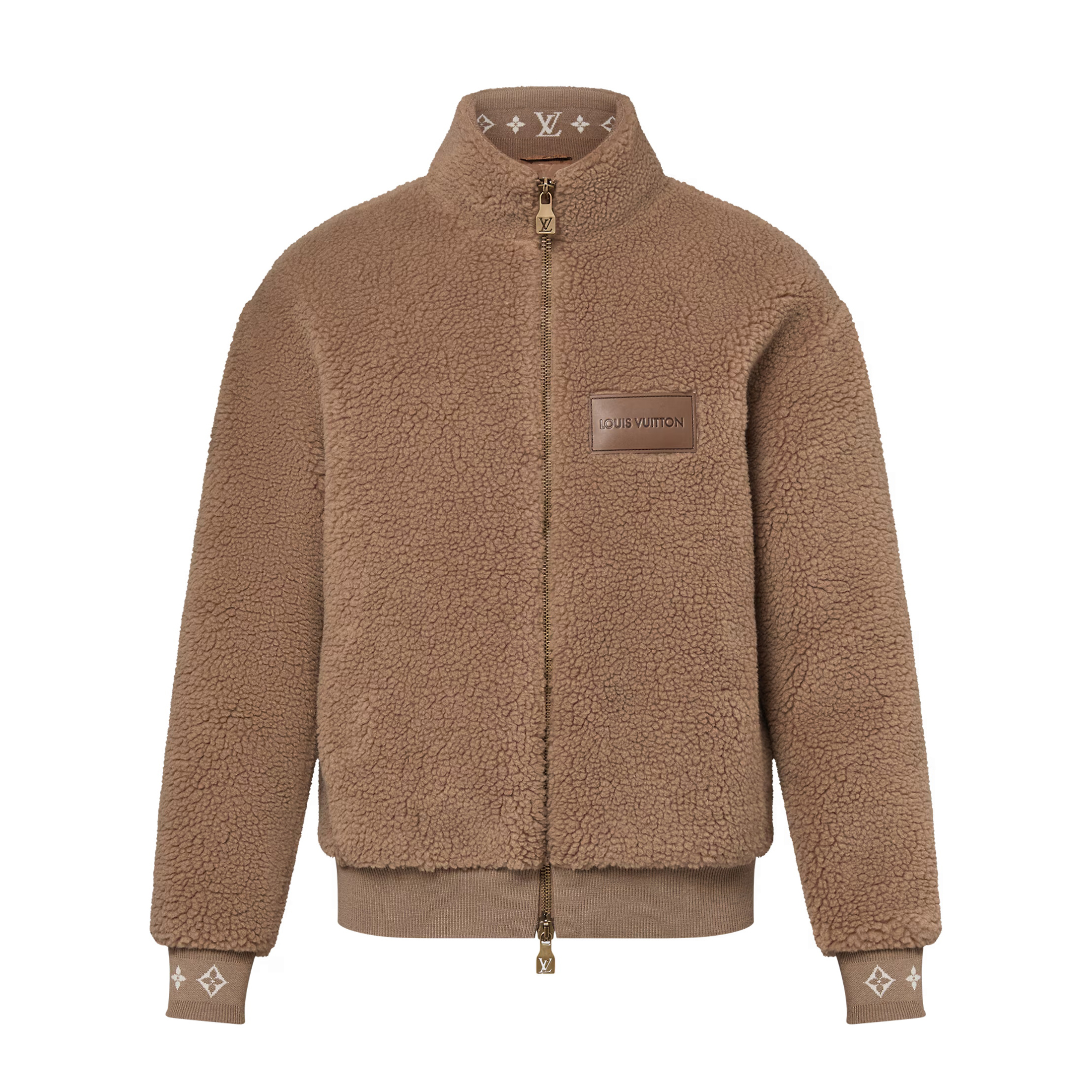 NIGO Louis Vuitton Men's Fall And Winter Logo Letters Jacquard Pattern Fleece Zipper Casual Long-sleeved Jacket #nigo73812