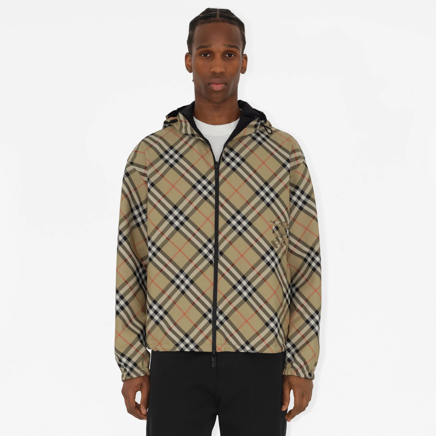 NIGO Burberry Men's Autumn and Winter Check Printed Reversible Zipper Hooded Long Sleeve Jacket #nigo73814