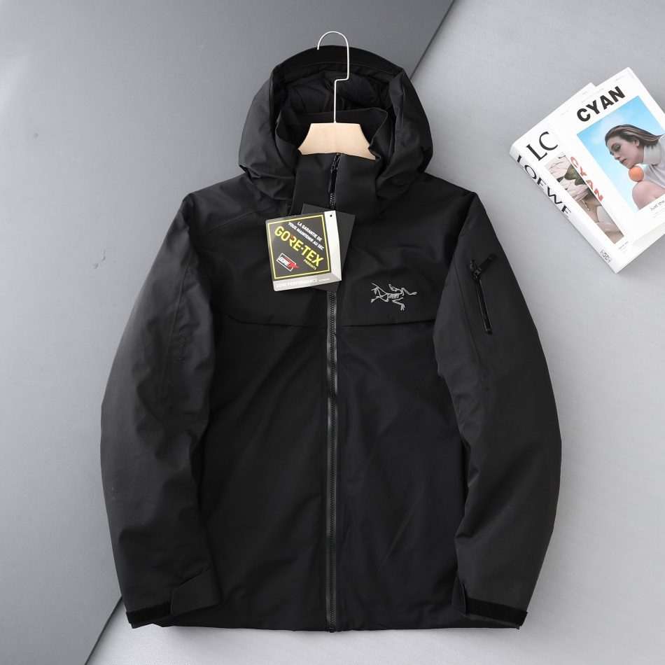 NIGO Arcteryx Men’s Autumn And Winter Solid Color Zipper Waterproof Windproof Long-Sleeved Hooded Puffer Down Jacket #nigo73813