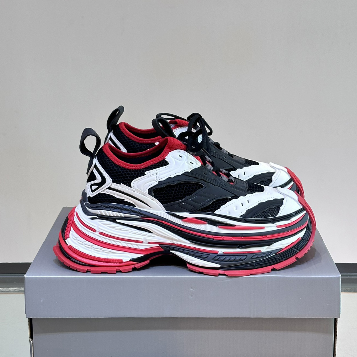 NlGO Balenciaga Men's Vintage Thick Bottom Boost Sneakers Patchwork Color Lacing Fashion High Street Casual Shoes #nigo73825