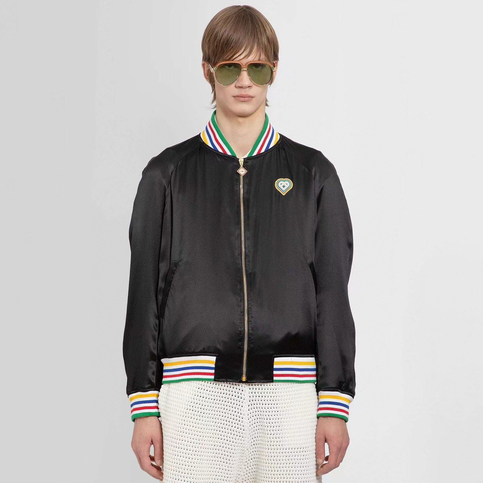 NIGO Casablanca Men's and Women's Spring and Autumn Pattern Printed Solid Color Zipper Long Sleeve Jacket #nigo73816