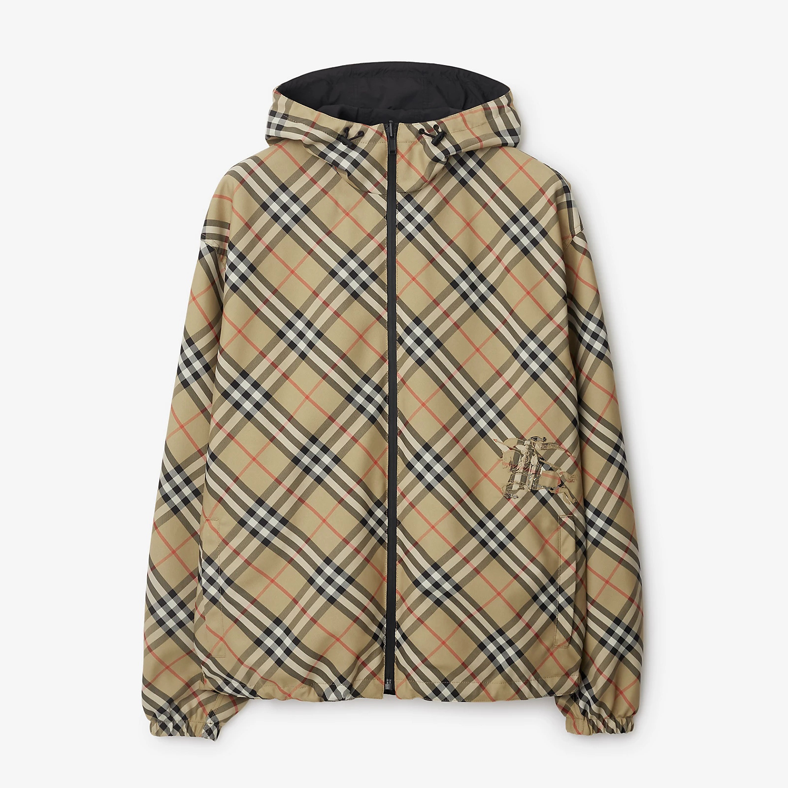 NIGO Burberry Men's Autumn and Winter Check Printed Reversible Zipper Hooded Long Sleeve Jacket #nigo73814