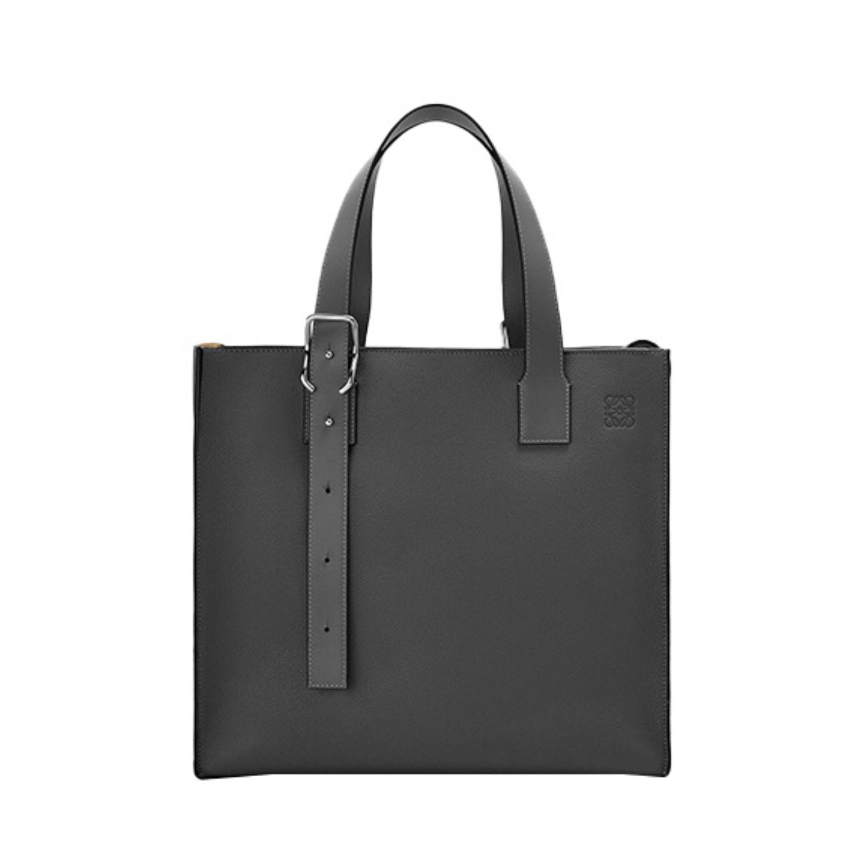 NIGO Loewe Men's Black Soft Grained Calfskin Leather Buckle Zipper Shoulder Crossbody Handbag Bag Bags #nigo73831