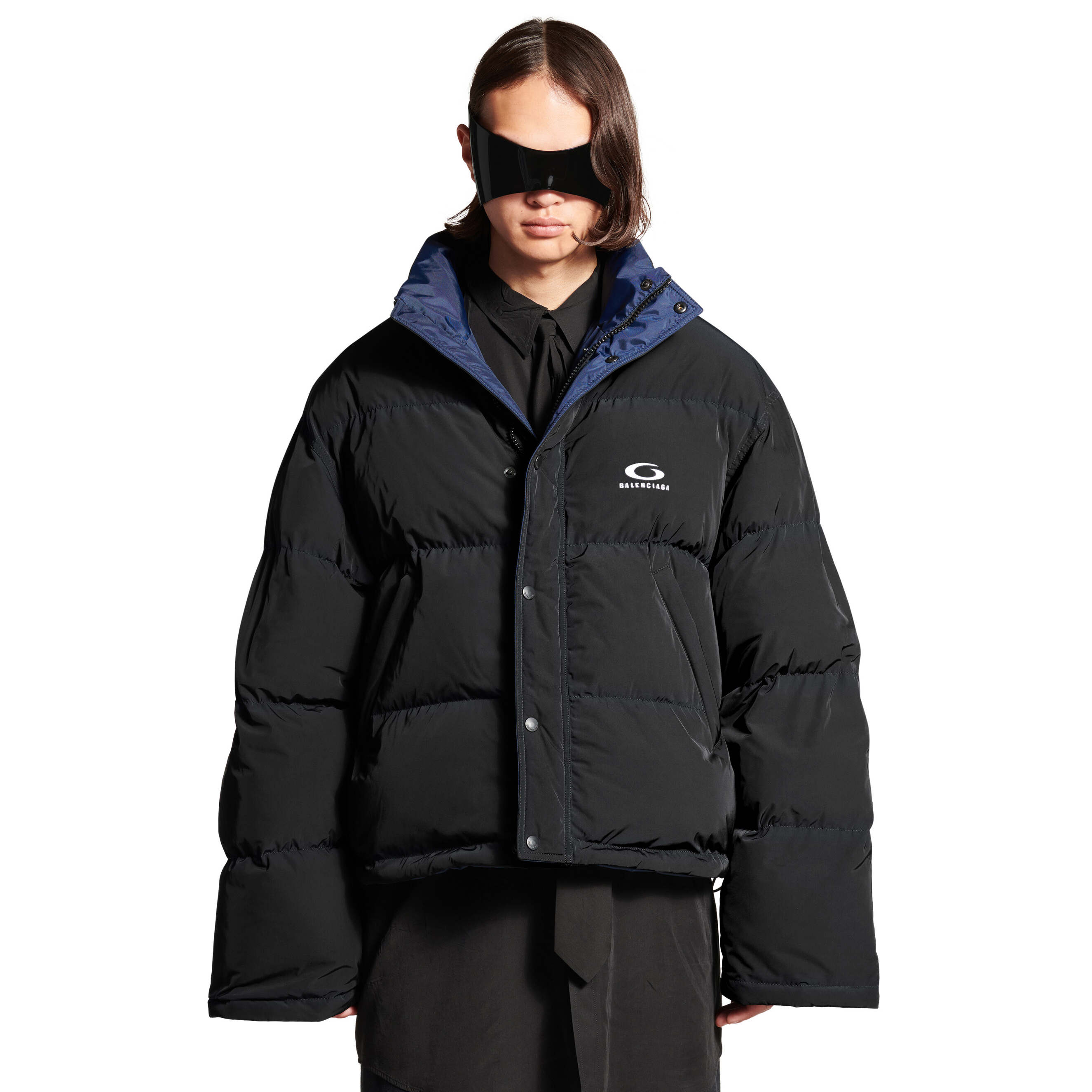 NIGO Balenciaga Women's Autumn and Winter Solid Color Reversible Letter Logo Pattern Printed Long Sleeve Puffer Down Jacket #nigo73839