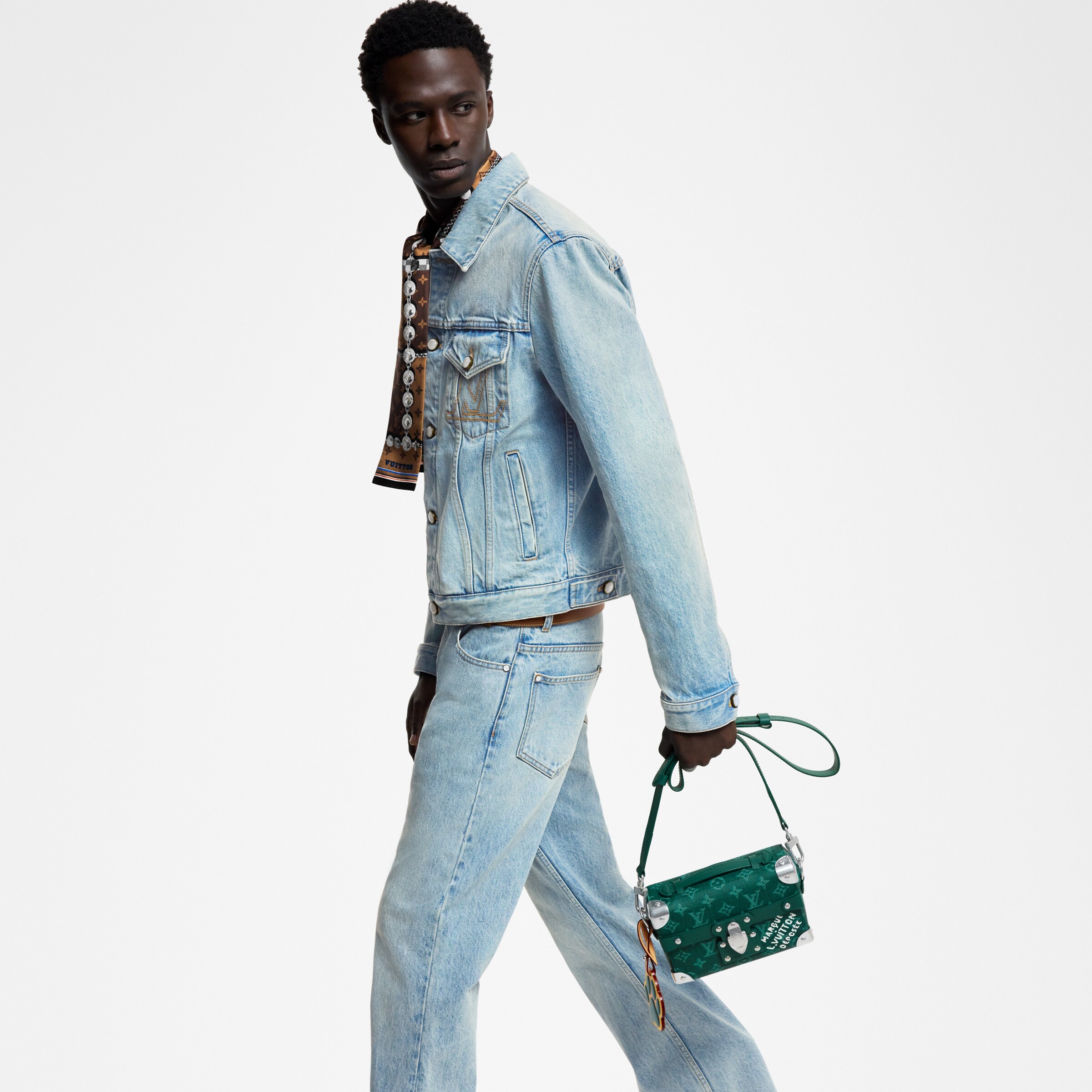 NIGO Louis Vuitton Men's SOUL TRUNK Handbag Logo Canvas Solid Color Casual Shoulder Crossbody Bag #nigo71692