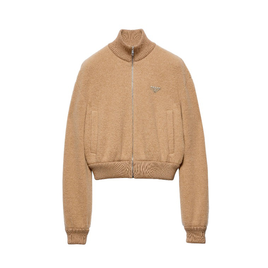 NIGO Prada Women's Spring And Autumn Logo Zipper Cotton Long Sleeve High Neck Jacket Casual Solid Color Elastic Sweatpants #nigo71689