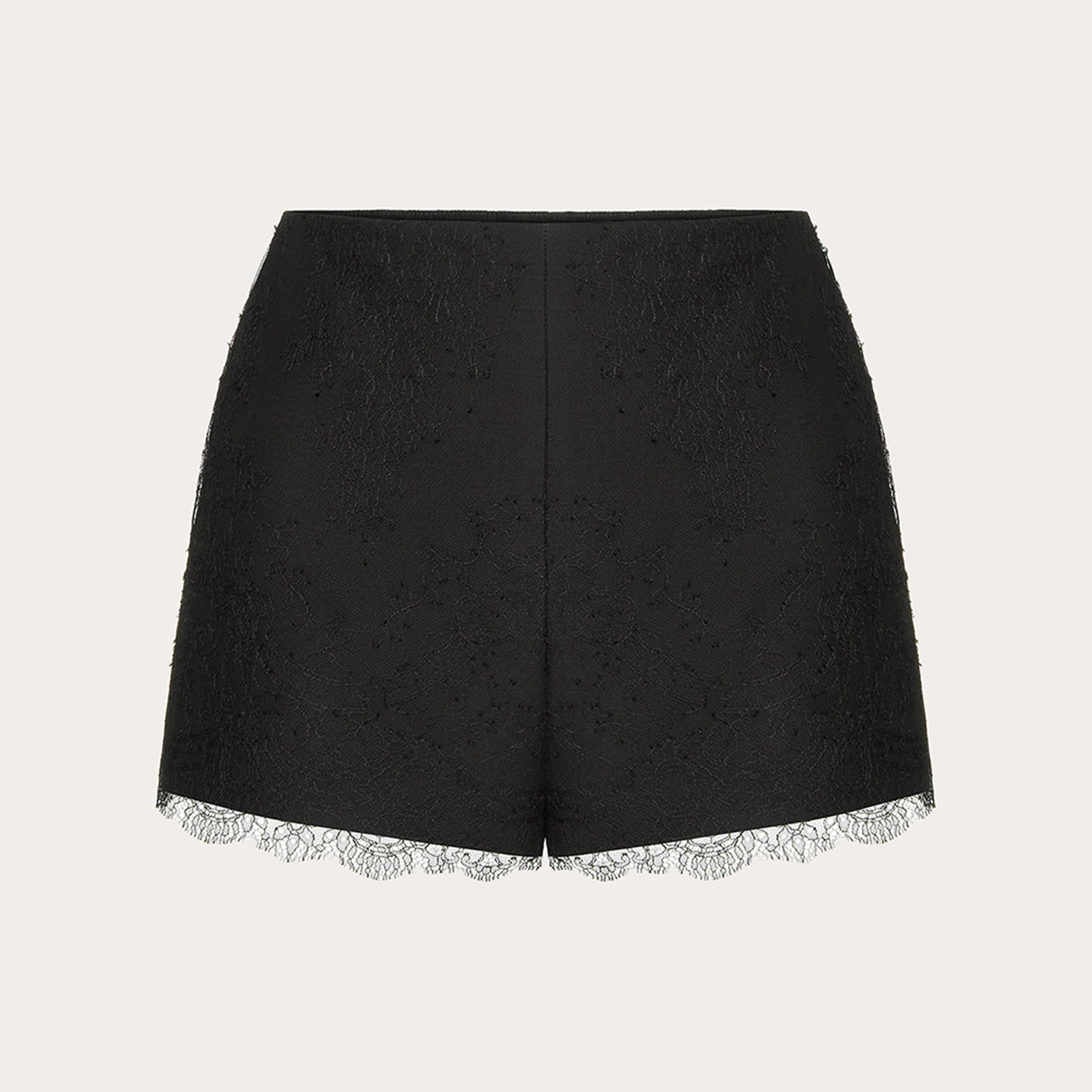 NIGO Valentino Women's Summer Floral Lace Straight High Waist Casual Black Fit Shorts Ngvp #nigo9526
