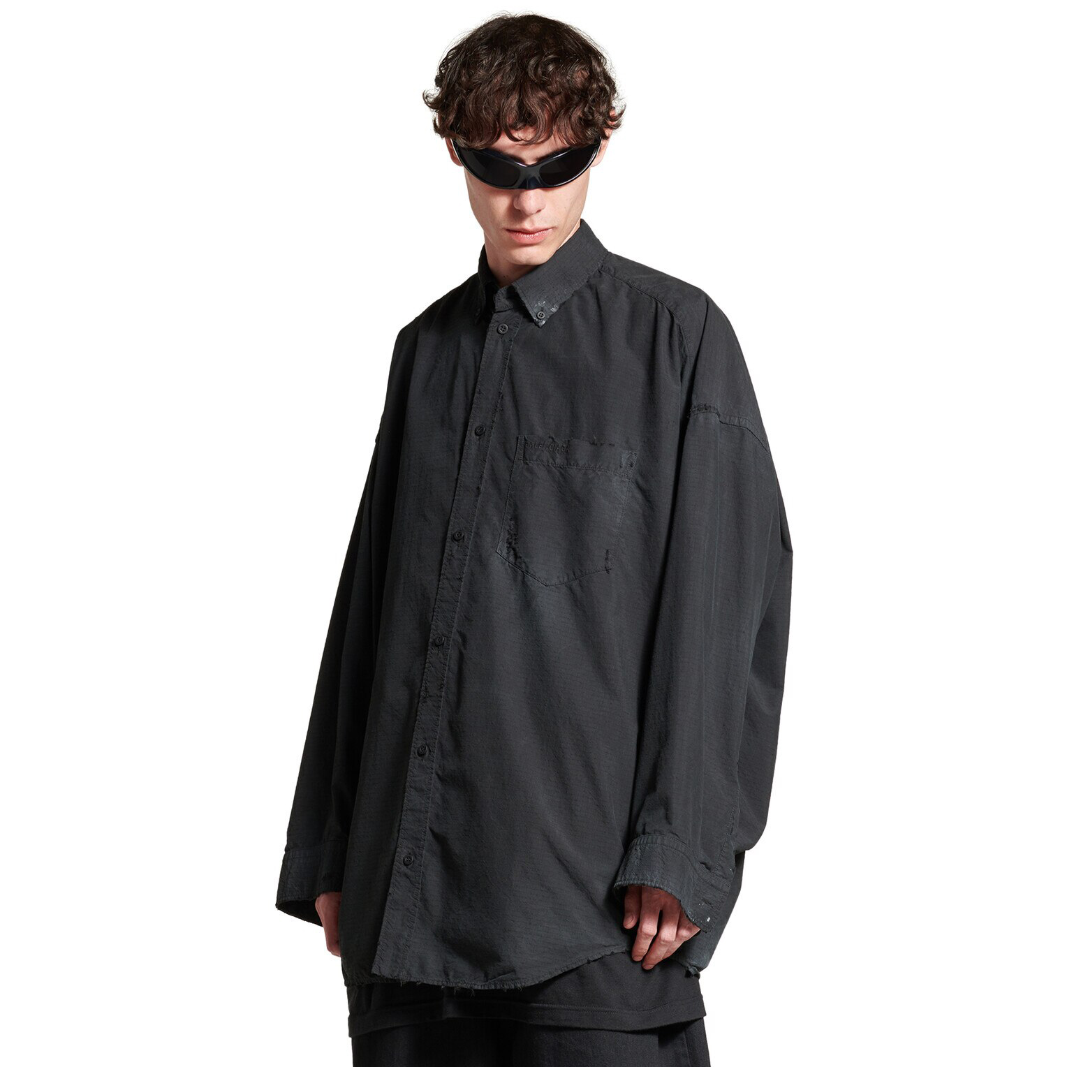 NIGO Balenciaga Men's Spring And Fall Solid Color Single-breasted Lapel Loose Fit Long-sleeved Shirt #nigo73851