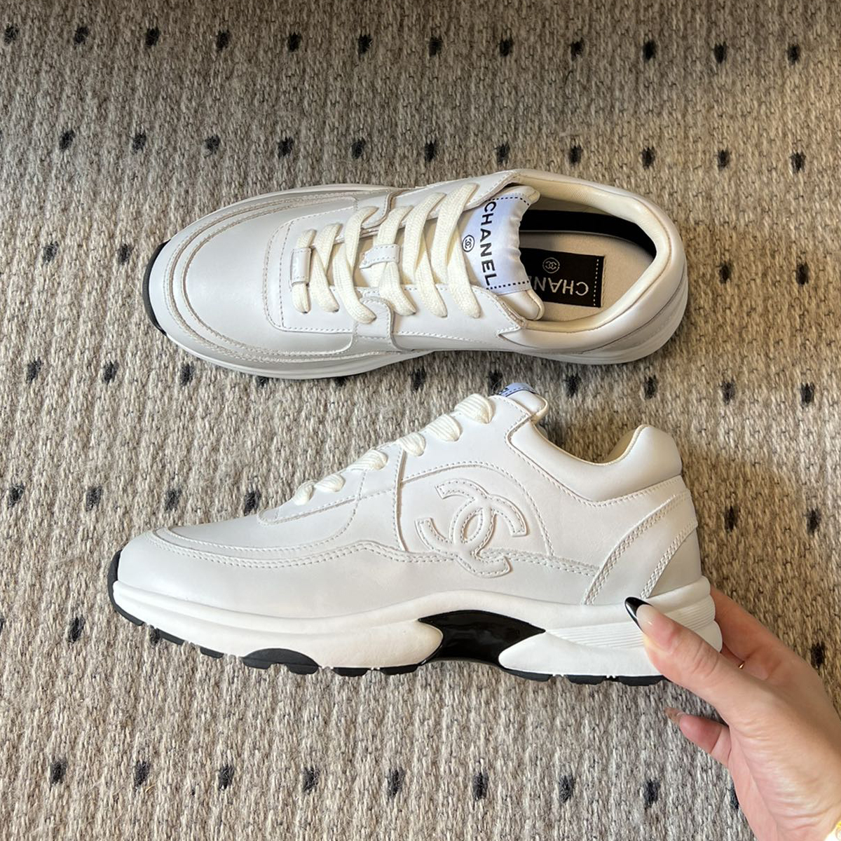 NIGO Chanel NIGO Chanel Women's Gradient Shock Absorbing Slip Resistant Wearable Low Top Lace Up Casual Sneakers Shoes #nigo73857