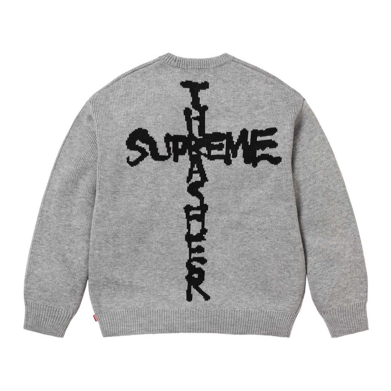 NIGO Supreme x Thrasher Men's And Women's Spring And Fall Solid Color Back Cross Letter Logo Print Pattern Knitted Sweater #nigo73844