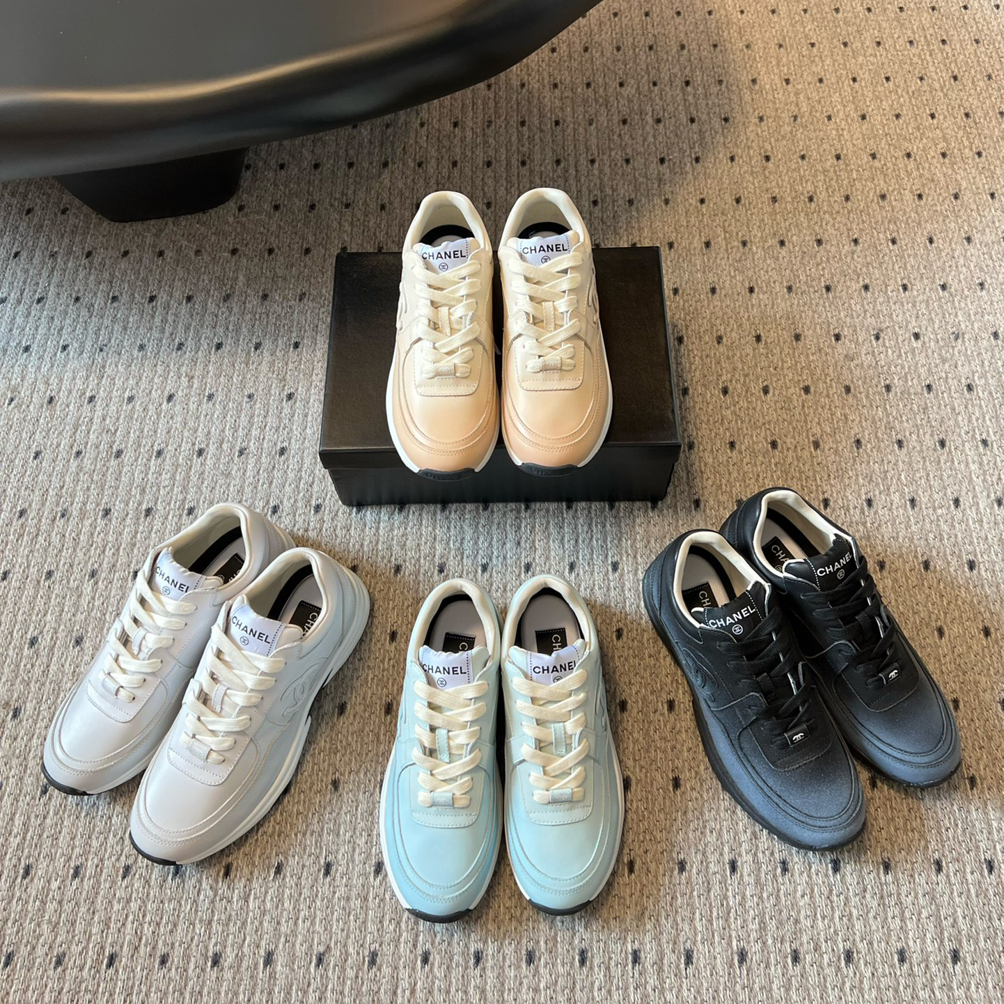 NIGO Chanel NIGO Chanel Women's Gradient Shock Absorbing Slip Resistant Wearable Low Top Lace Up Casual Sneakers Shoes #nigo73857