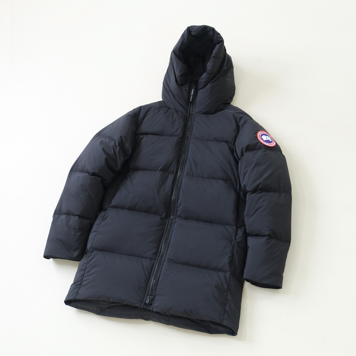 NIGO Canada Goose Men's Winter Solid Color Hooded Mid-Length Zipper Puffer Down Long Sleeve Jacket #nigo73855