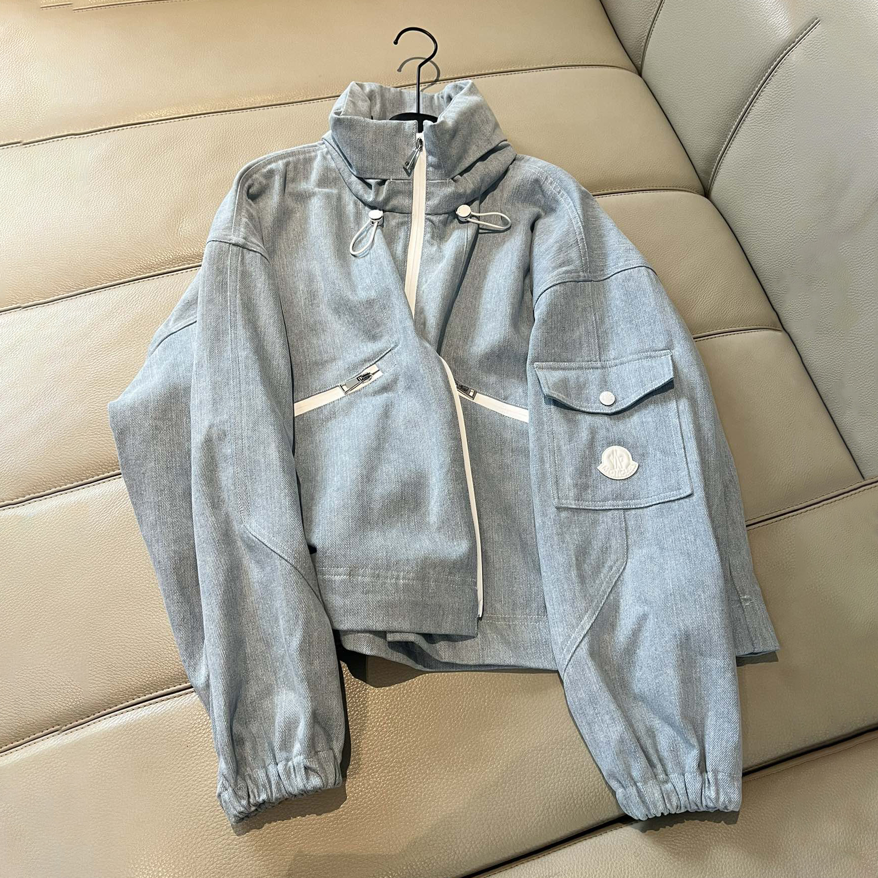 NIGO Moncler Women's Spring and Autumn Solid Color Multi Zipper Logo Embroidery Hooded Zipper Jacket #nigo73866