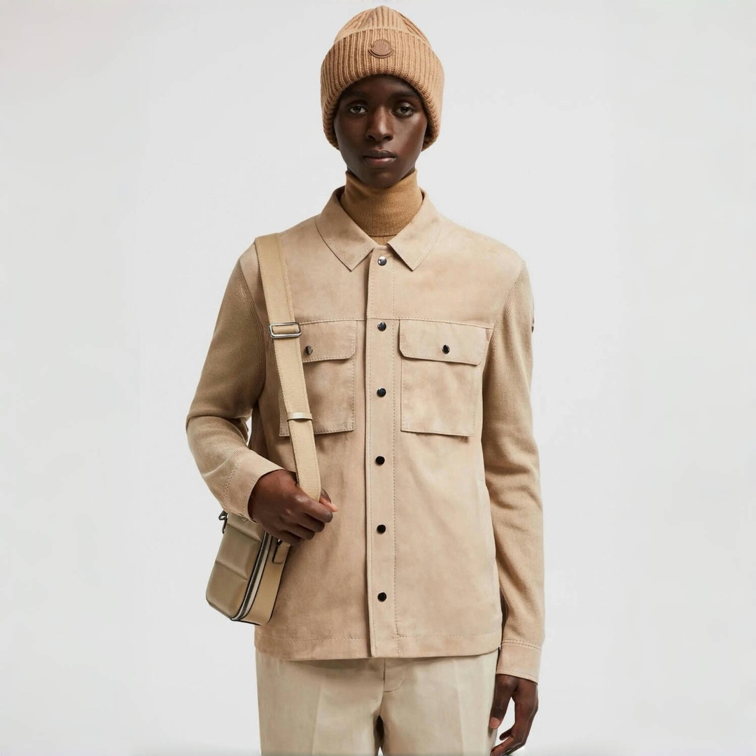 NIGO Moncler Men's Autumn and Winter Solid Color Suede Single Breasted Long Sleeve Jacket #nigo73869