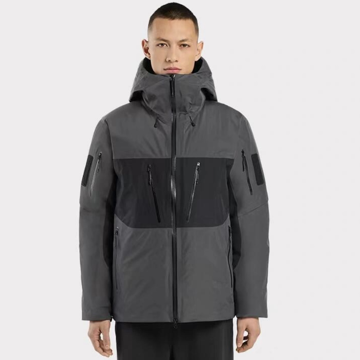NIGO Arcteryx Men's Women's Colorblocking Autumn And Winter Even Hard Shell Hooded Puffer Down Jacket Long Sleeve Loose Jacket Coat Ngvp #nigo9533